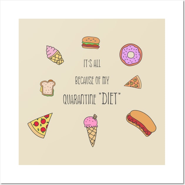 It's all because of my quarantine diet Wall Art by psychoshadow